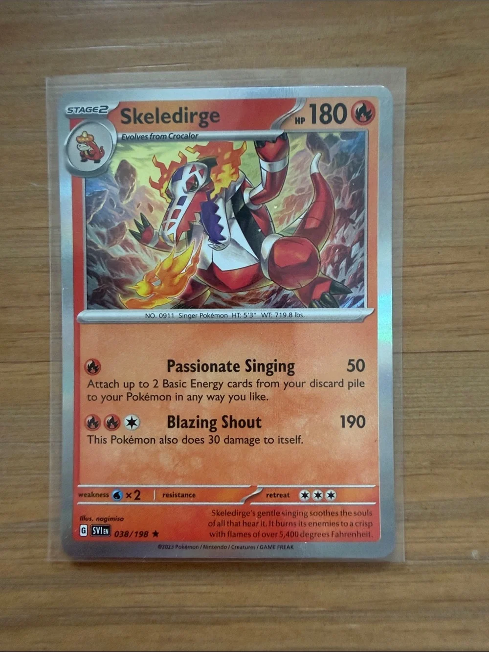 Fuecoco, Crocalor & Skeledirge Evolution Lot | 5 Pokémon Cards ✨5/$25✨